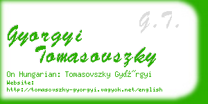 gyorgyi tomasovszky business card